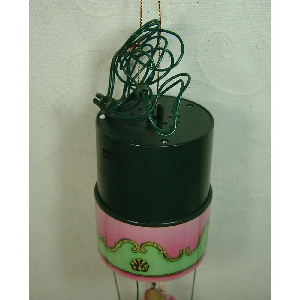 2002 SANTA'S ACTION WORLD MERRY MARIONETTES BALLERINA ORNAMENT-SOUND & MOTION